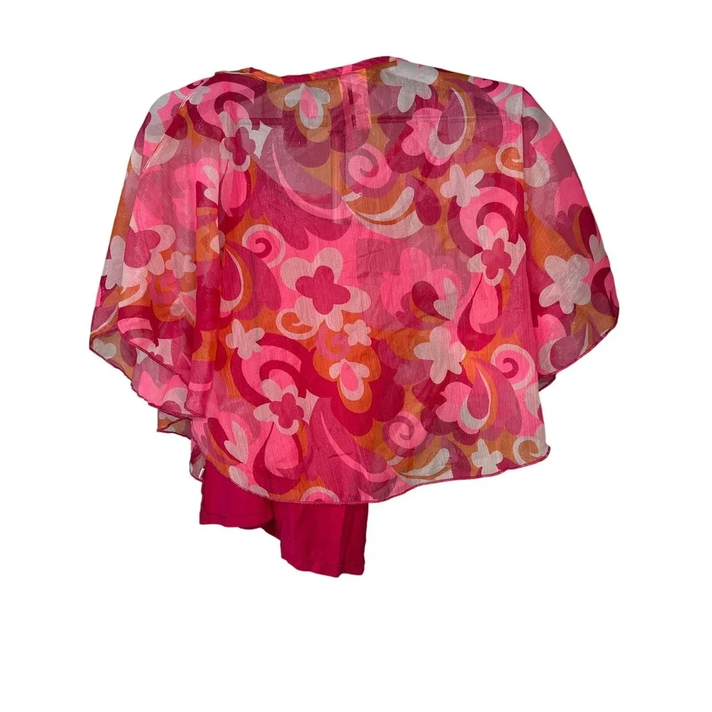 Justice‎ Pink Asymmetrical Ruffled Blouse Girls Size 16